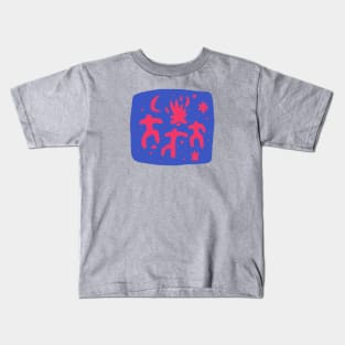 Camp fire and people dancing Kids T-Shirt